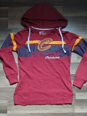 NBA Cleveland Cavaliers Women's Hooded Sweatshirt - Red, Gold, Navy